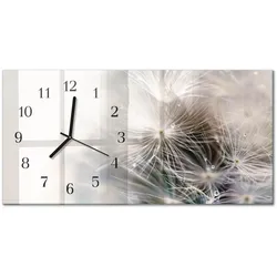 WANDUHR aus Glas 60x30 cm - Löwenzahn