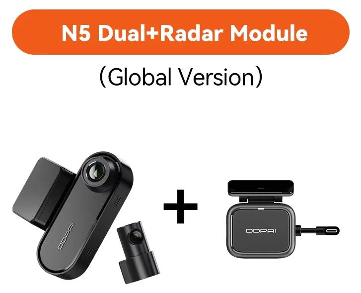 Dashcam fürs Auto - N5 Dual - Front- und Rückkamera - 4K Ultra HD - Radar - Parküberwachung - 64-GB-SD-Karte