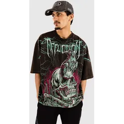 Affliction Ghost Image T-Shirt black / brown lava wash Gr. S