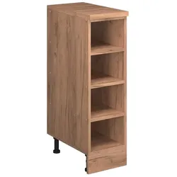 Vicco, Regal, Küchenschrank für Dachschrägen R-Line, Goldkraft Eiche/Goldkraft Eiche, 25 cm ohne Schräge, offen (46 x 25 x 83.80 cm)