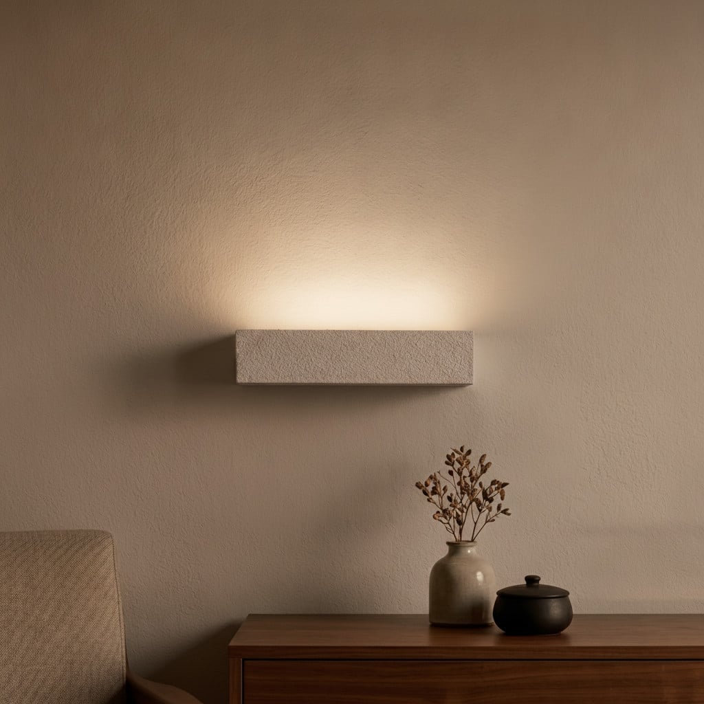 Lyora Strakke wandlamp wit van keramiek en metaal