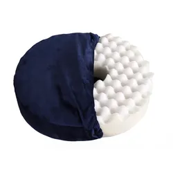 Vital Comfort orthopädisches Ring-Sitzkissen mit Fleece Bezug, blau