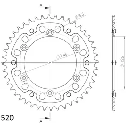 Supersprox Stealth-Kettenrad 520 44Z (Gold)