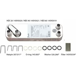 Danfoss Service Kit Wärmeübertrager T2 40-Platten für Akva Lux/Reno/VX-F