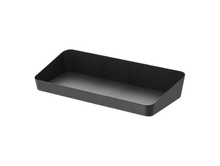 Yamazaki 4228 Tower Plateau de commodité L Wide\, Noir\, Acier\, Minimaliste\, 30 x 13.5 x 5 c m