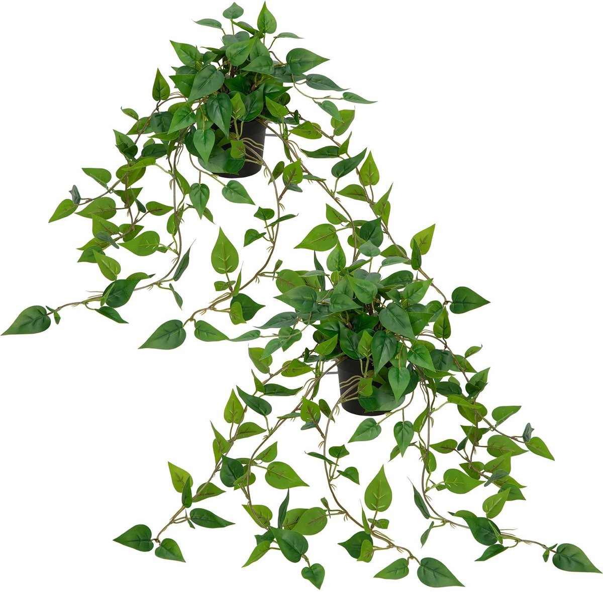 Solidchoice - Set van 2 mini kunstplanten in potten