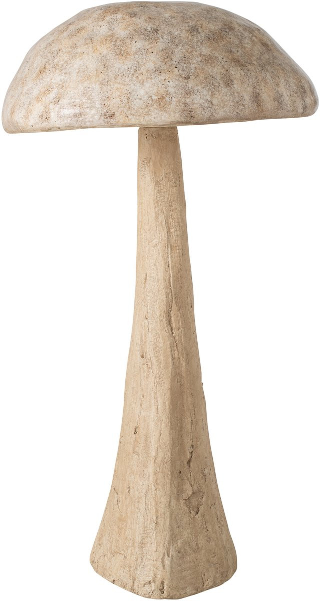 J-Line Decoratie Paddenstoel Magnesium Beige Large