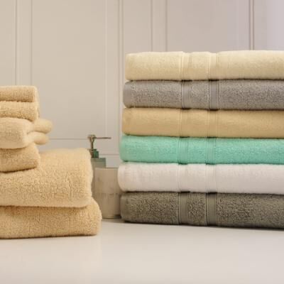 Bibb Home 6-Piece Zero Twist Cotton Towel Set