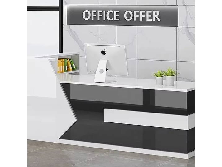 Bar bureaux de réception modernes grand vitrine caissier Commercial bureau de réception Table nordique Mostrador ensembles de meubles de jardin