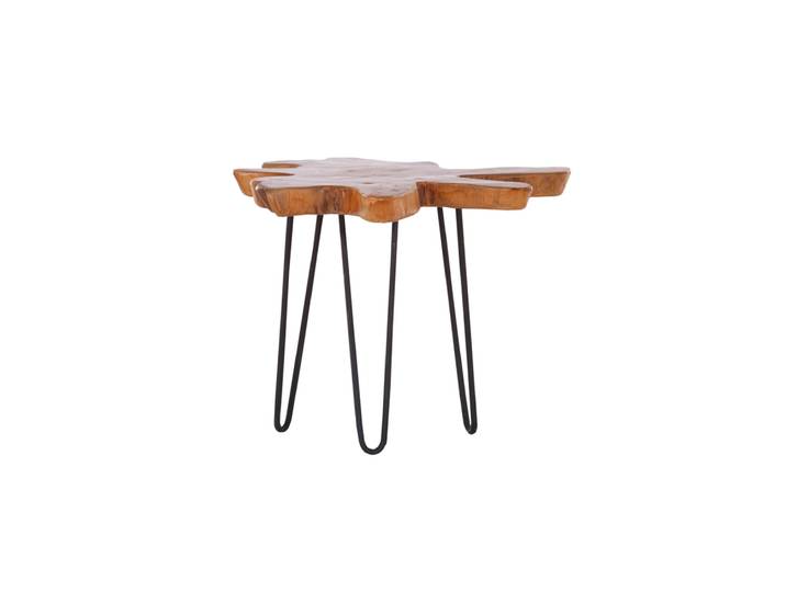 Couchtisch FOREST Ø 60-70 cm Team Massiv braun/schwarz