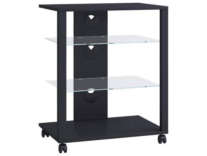 Mid.you Tv-Rack, Schwarz, 60x70x41 cm, Kabeldurchlass, Wohnzimmer, TV Möbel, TV-Racks