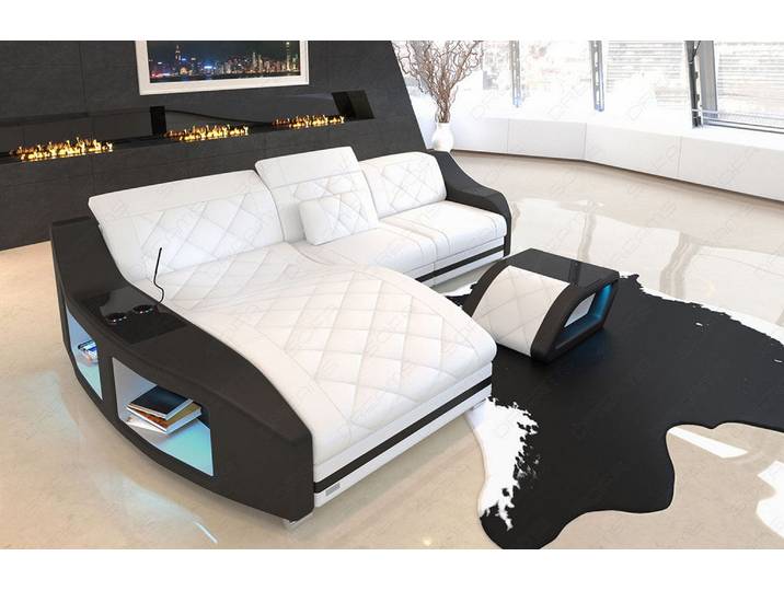 Mini Couch Swing L-Form in Leder