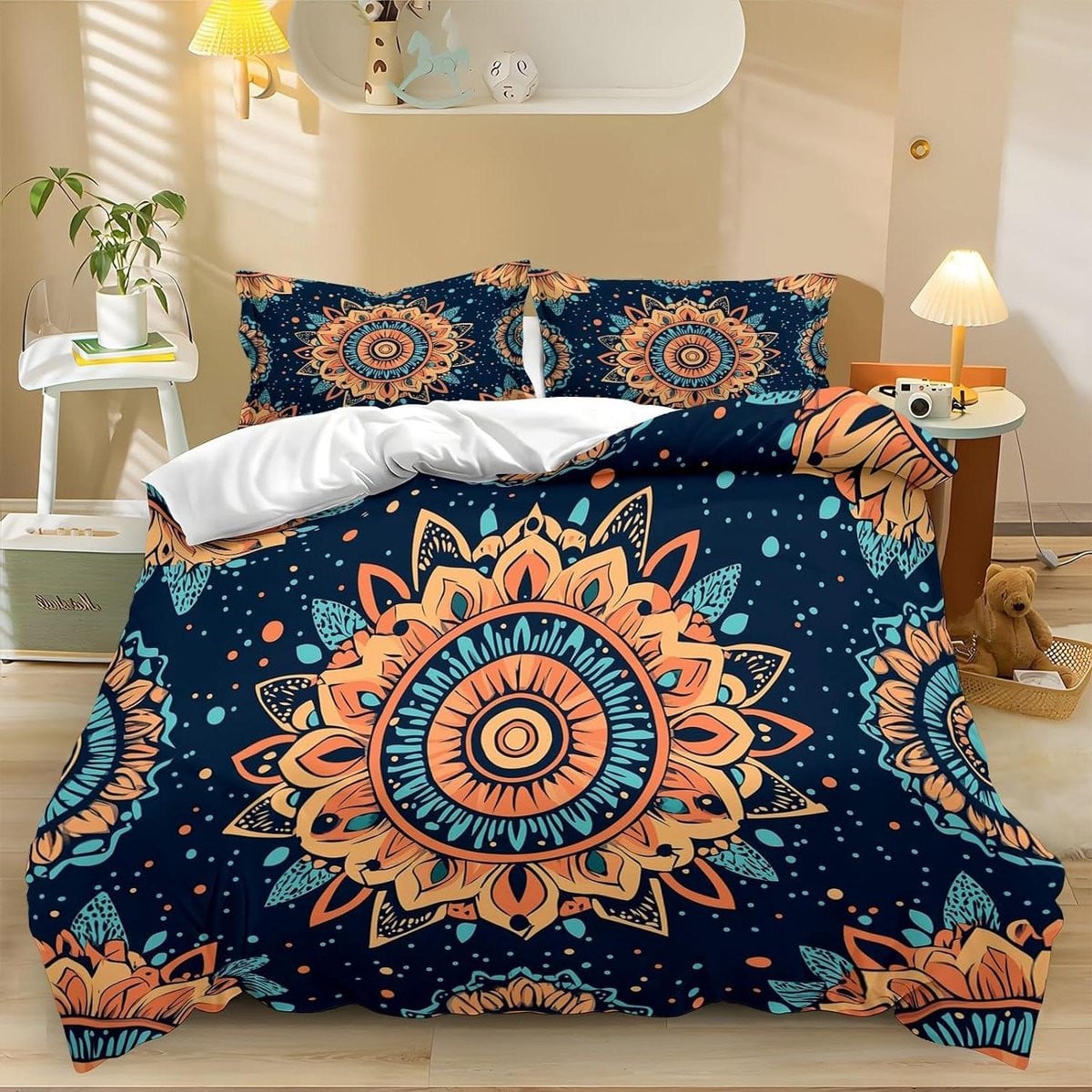 Dekbedovertrek Set Bohemian Stijl Multicolor - Ademend Microvezel - 200 x 200 cm