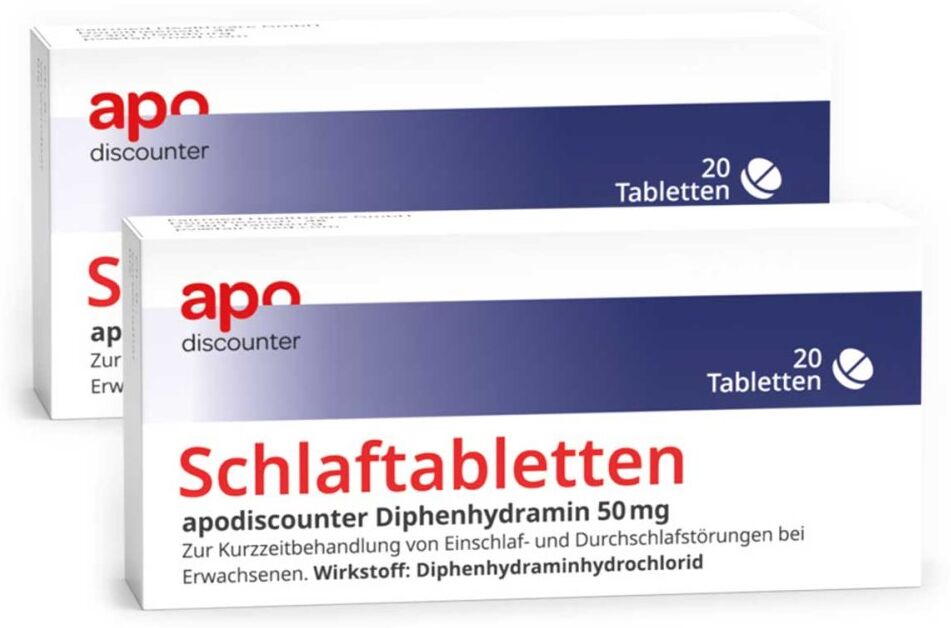 Schlaftabletten Diphenhydramin 50 mg von apodiscounter