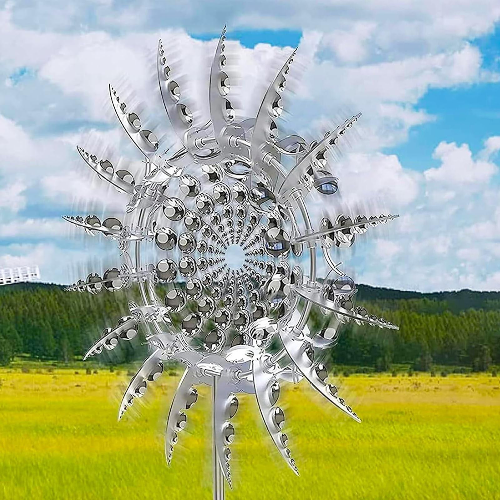 Omgoods 3D Metaal Windmolen Kinetic Sculptuur voor Tuin Decoratie