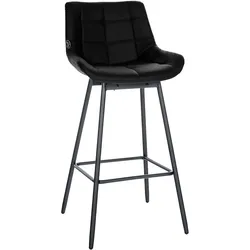 CLP Barhocker Weston Schwenkbar Kunstleder   Farbe: schwarz, Material: Kunstleder