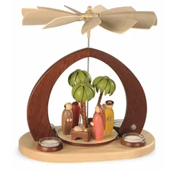 Müller moderne Bogenpyramide Christi Geburt farbig 30 x 20 x 32 cm