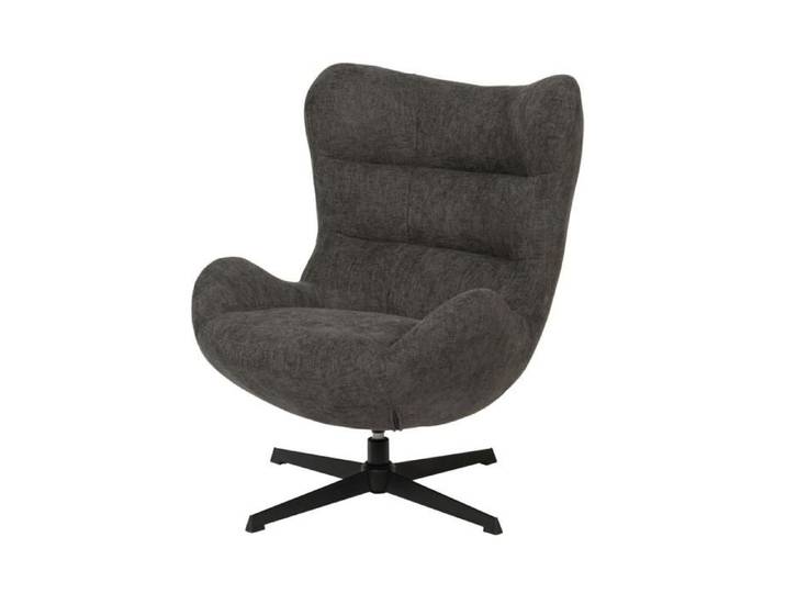 Fauteuil en tissu anthracite Austin - Amadeus