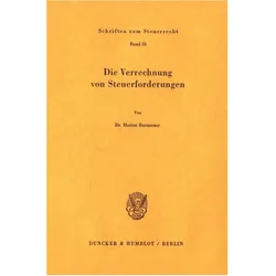 Die Verrechnung von Steuerforderungen., Fachbücher von Marion Burmester