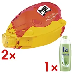 Pritt 2x Kleberoller »Refill non-permanent« inkl. Duschgel »Fa Aloe Vera«