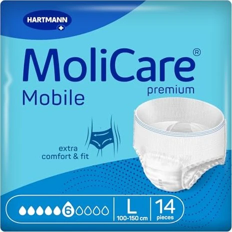 Molicare Premium Mobile 6 Tropfen Gr.L 14 St Beutel