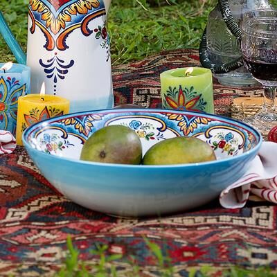 "Euro Ceramica Zanzibar 12.75"" Serving Bowl - 120 oz"