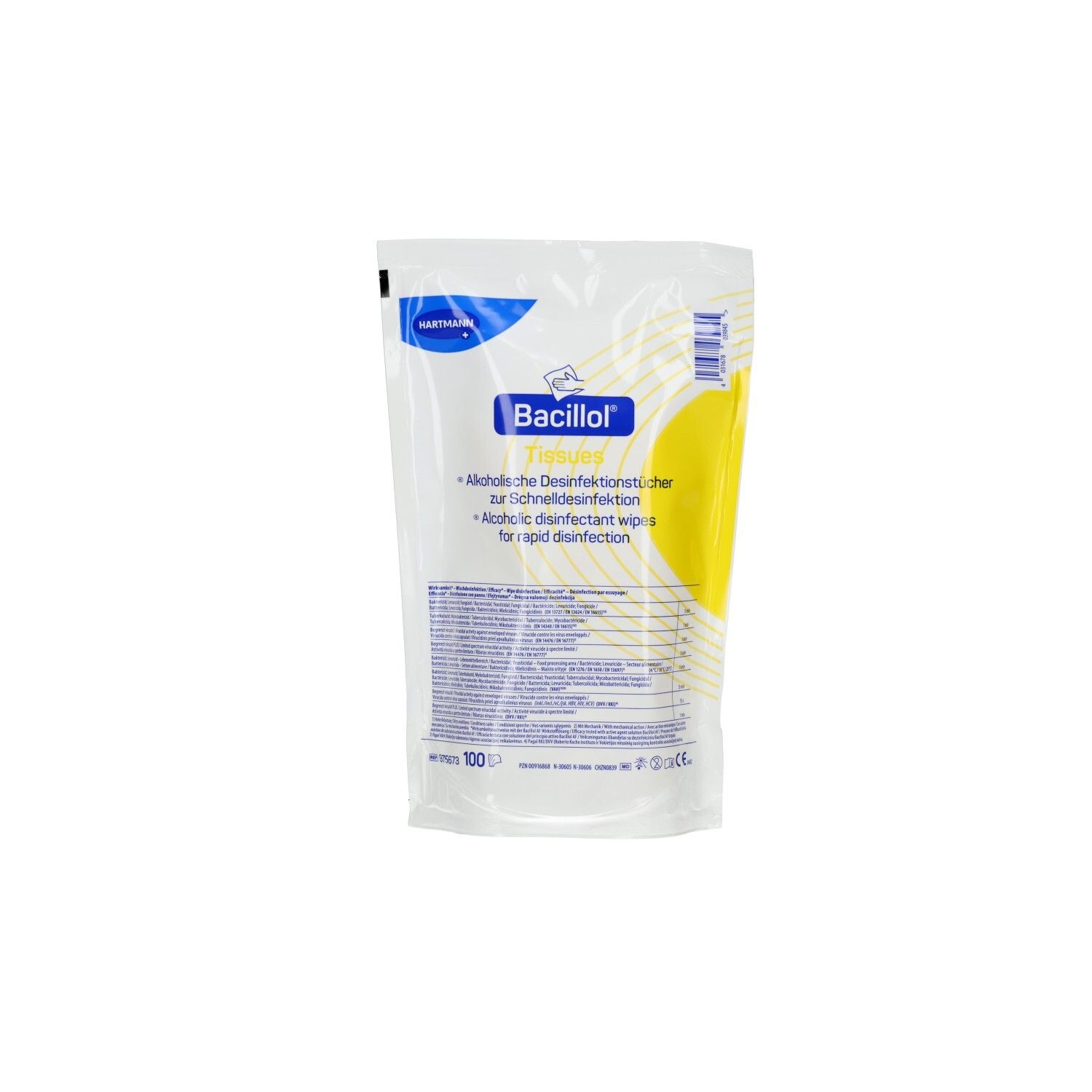 Bacillol Tissues Nachfüllpackung 100 St Tücher