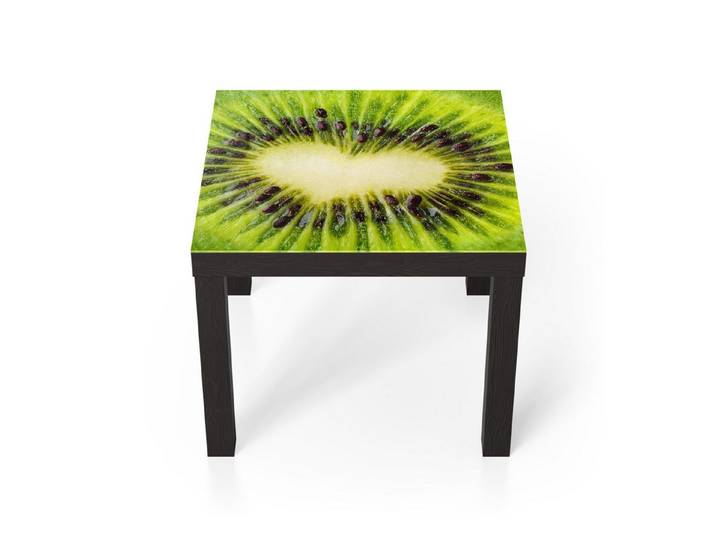 DEQORI Couchtisch 'Herzliche Kiwifrucht', Glas Beistelltisch Glastisch modern