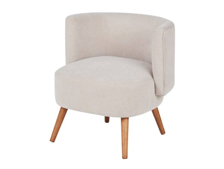 Sessel aus recyceltem Samt, greige