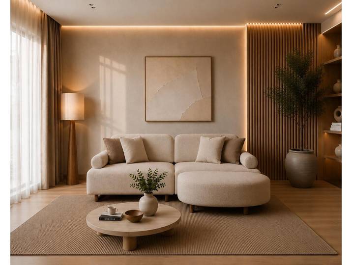 Xlmoebel 3-Sitzer Beige 3-Sitzer Sofa im eleganten Design mit erstklassiger, 3 Teile, Made in Europa