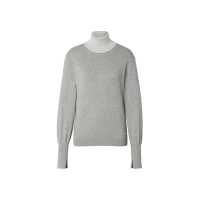 Troyer REPLAY "Replay Strickware FP", Damen, Gr. S, grau (grau med melange), 72% Viskose, 28% Polyester, mehrfarbig, normal, herzförmiger Ausschnitt, Pullover Troyer