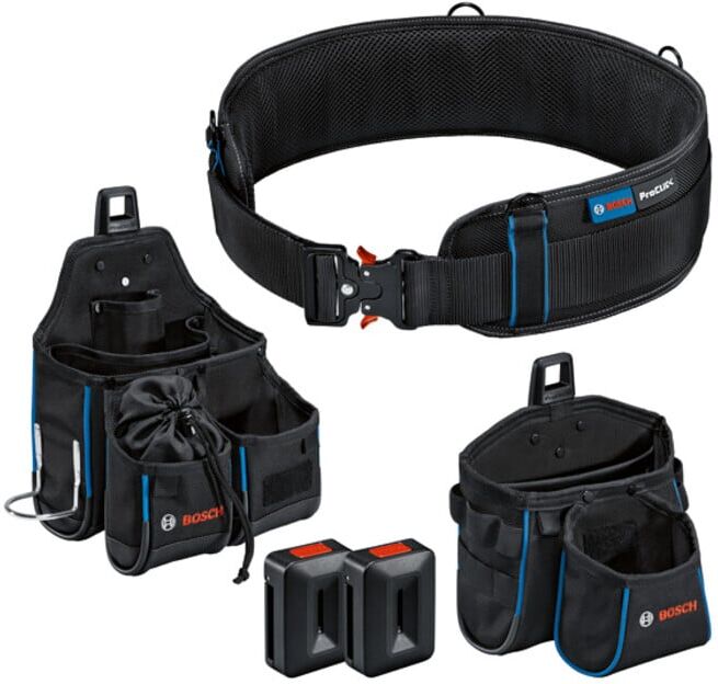 Sacoche à outils BOSCH Jeu d'outils : 1 ceinture 93, GWT 2, GWT 4, 2 supports ProClick. (1600A0265P)