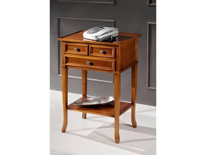 JVmoebel Telefontisch Klassischer brauner Beistelltisch aus Holz mit eleganter Verarbeitung (1-St), Made in Europa