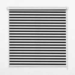 INNENROLLO - Fensterrollo - Rollo - 130x140 cm - Schwarze Streifen