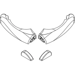 HSK Ersatzteile Wasserleistenendkappe, Chrom, E100211-1-41 E100211-1-41