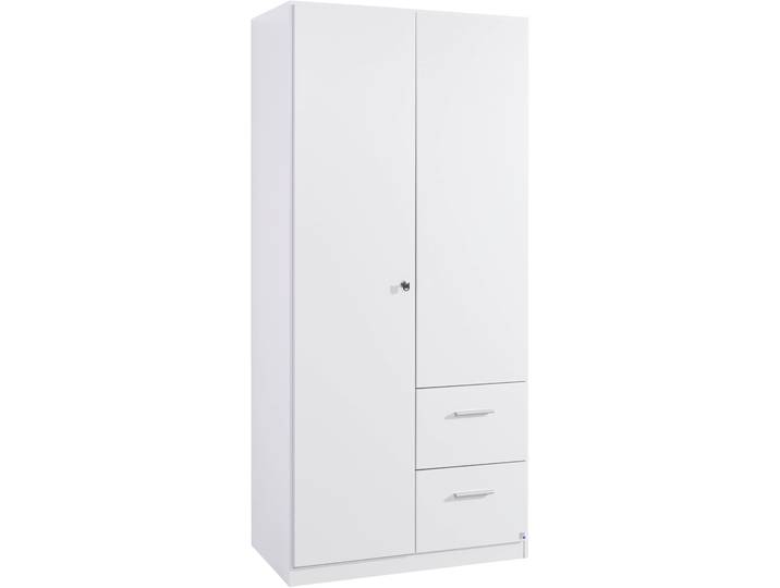 Drehtürenschrank RAUCH Kleiderschrank Schrank Garderobe Schlafzimmer Büroschrank BUCHHOLZ , weiss (weiß), B:90cm H:197cm T:54cm, Holzwerkstoff, Schränke, Drehtürenschrank, viel Stauraum, durchgehende Tür abschliessbar MADE IN GERMANY