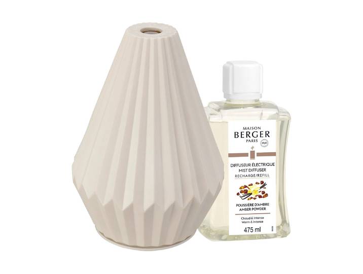 Diffuser Maison Berger Cône Pudriger Amber , beige (schwarz, weiß), H:14cm, Luftbefeuchter, Diffuser
