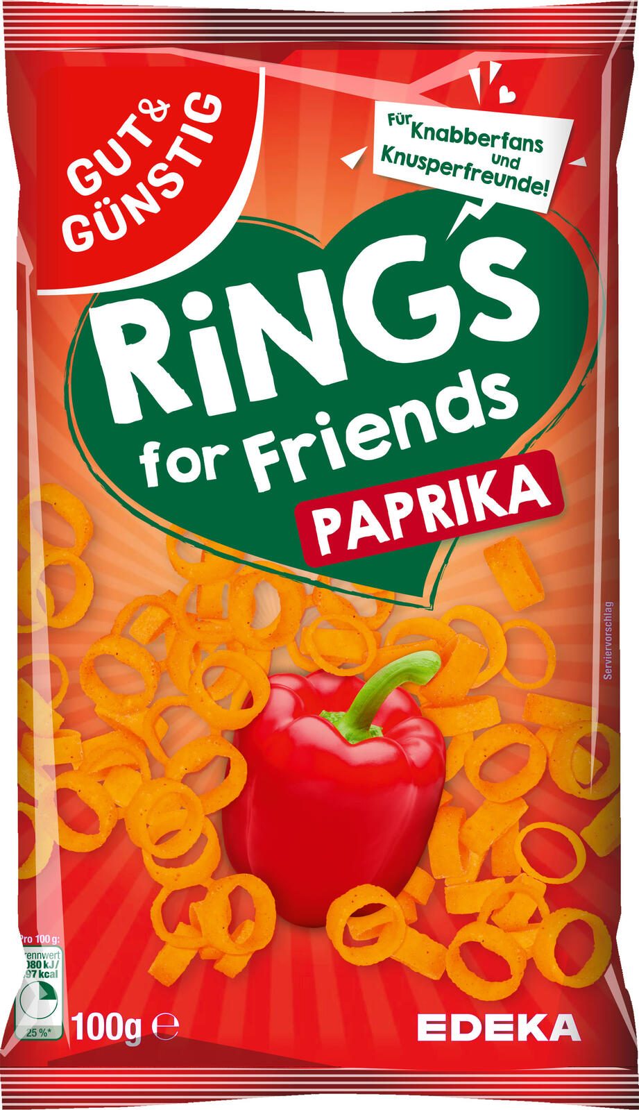 GUT&GÜNSTIG Rings for Friends Paprika 100,0 g 6355405006