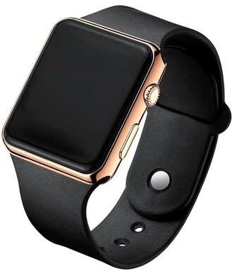 USA Free Shipping Shop Square LED Digital Watch For Men & Women   Unisex Sports Electronic Watch With Modern Display rose