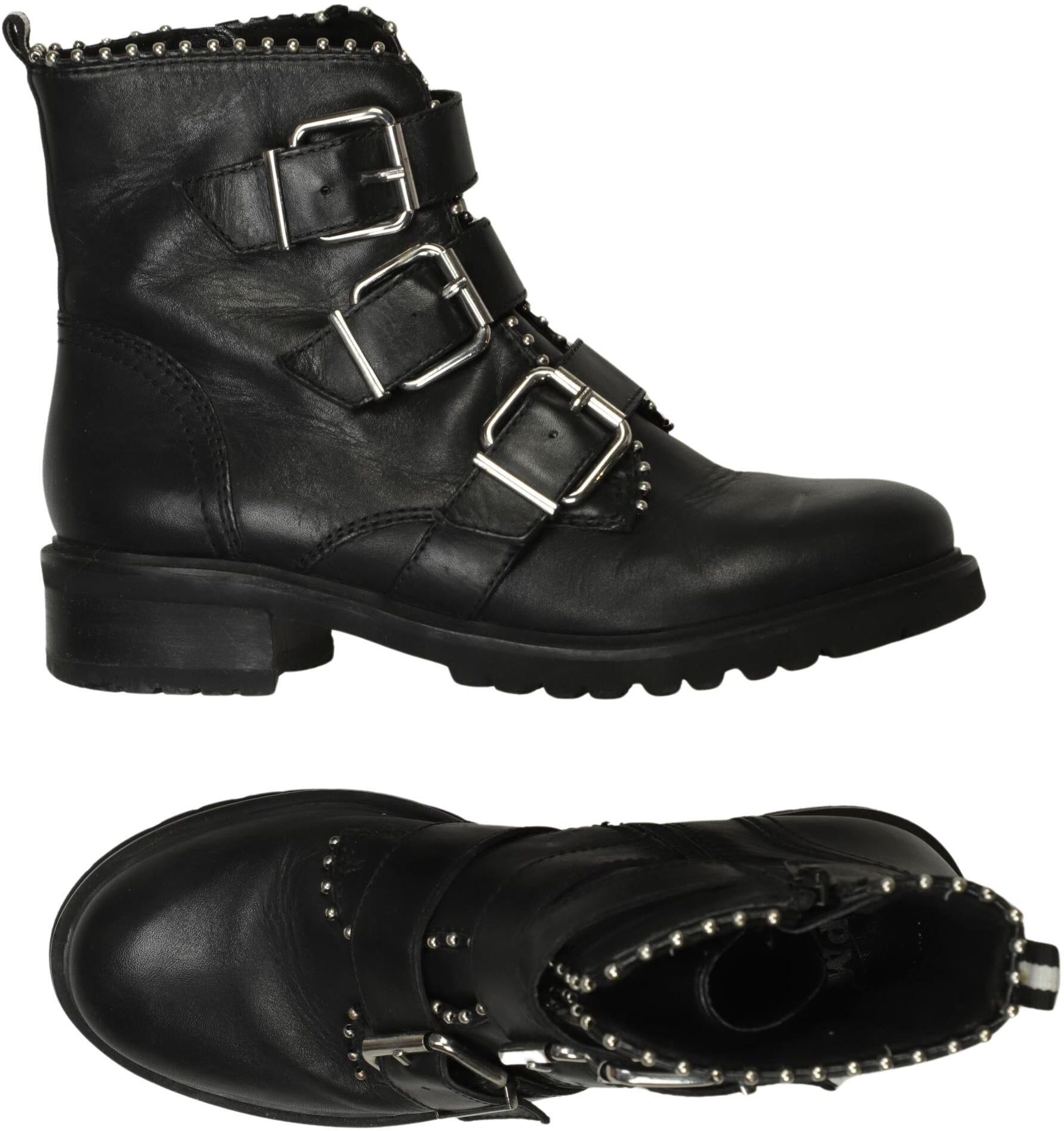 SPM Damen Stiefelette, Schwarz, Gr. EU 38, Leder - Second Hand