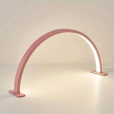 Uplift Picks Moon Arc LED Nail Desk Lamp With Adjustable Brightness pink