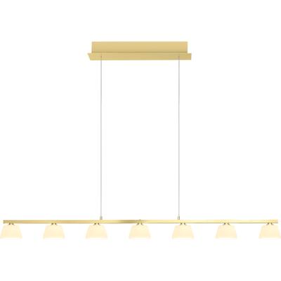 LED Pendelleuchte "JANE", gold (champagnerfarben), 7, 1 Stk., HELL HÖLLISCH GUTES LICHT, Leuchten, Tastdimmer, Dim to warm, Stufenlos höhenverstellbar, LED Pendelleuchte