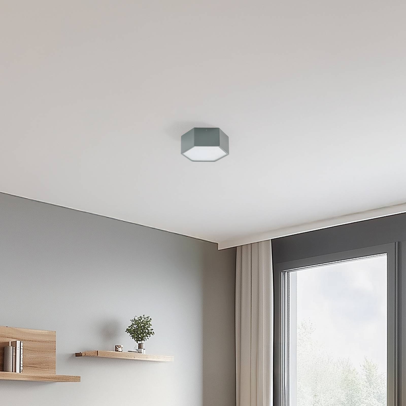 LED Deckenlampe Libre Argon, grün, für Wohn- / Esszimmer, Metall, LED Deckenleuchte
