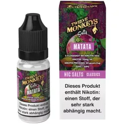 Matata 10ml 20mg NicSalt by Twelve Monkeys
