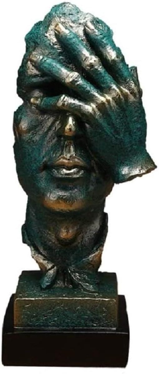 Abstract Denker Beeld - Hand Gezicht Sculptuur voor Huisdecoratie - Creatief Abstract Ontwerp