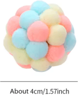 Inspire Picks Handmade Colorful Bell Ball Cat Toy With Elastic Bounce Action sky Blue