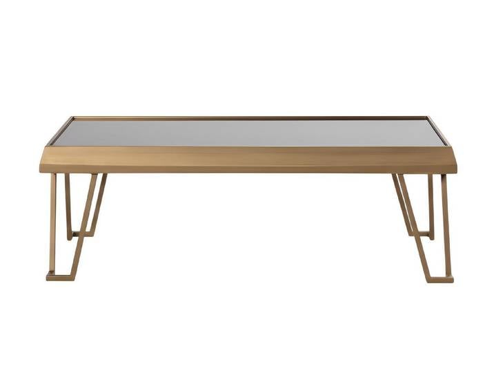 JVmoebel Couchtisch Goldener Couchtisch Holzrahmen Modernes Design Minimalistischer Stil