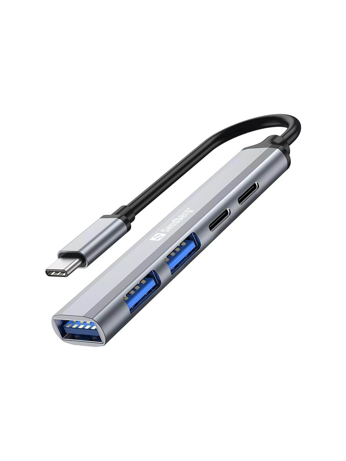 Sandberg USB-C Multi-USB Hub USB-Hubs - 5 - silber