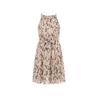 A-Linien-Kleid CLOUD 5IVE "CLOUD 5IVE Neckholder Dress", Damen, Gr. XS, US-Größen, beige, 100% Polyester, normal, Rundhals, Kleider
