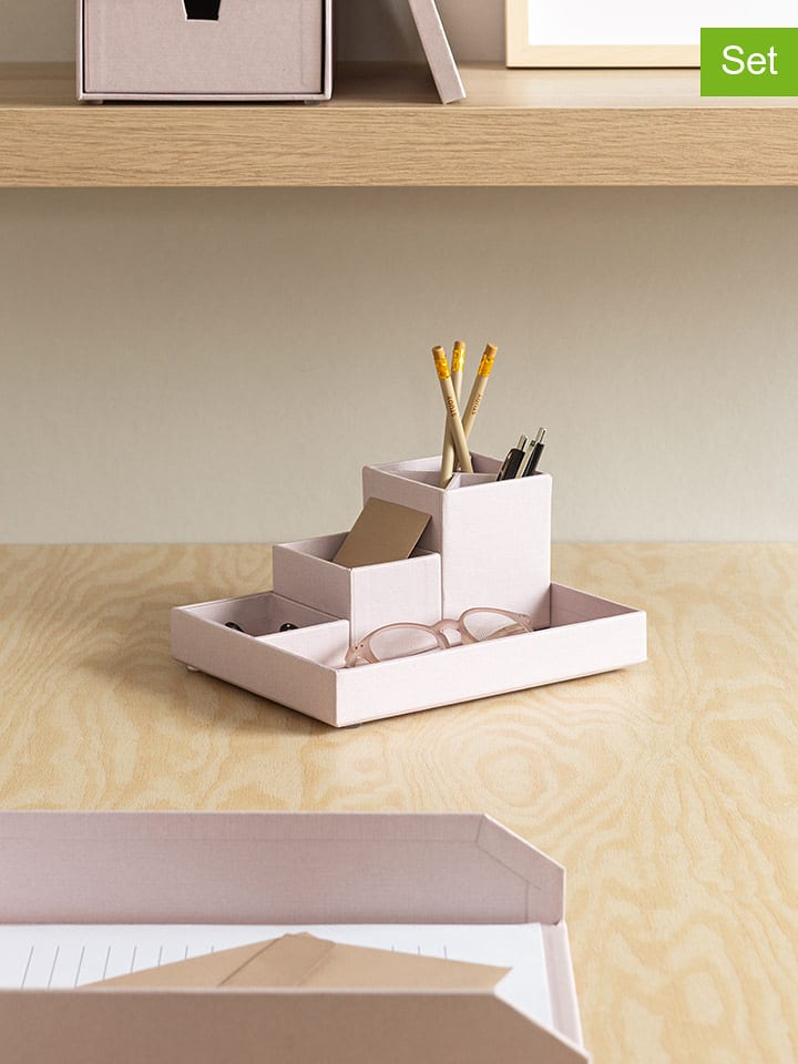 BIGsoBox 4tlg. Set: Desktop-Organizer "Lena" in Rosa - onesize